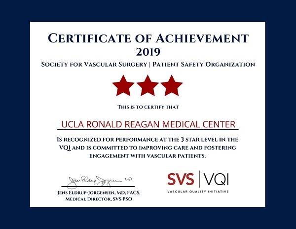 Direct Difference Accurate Data Abstraction for UCLA Ronald Reagan Med Ctr Certificate of Achievement Award